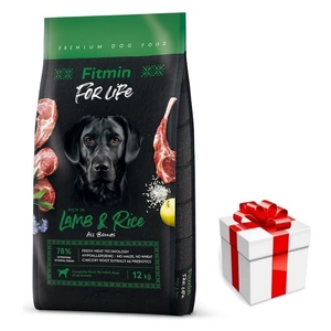 FITMIN dog For Life Lamb & Rice 12 kg + Überraschung für den Hund