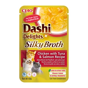 INABA Dashi Delights Silky Broth Chicken with Tuna & Salmon Recipe 40g