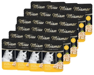 Miamor Feine Filets - Katzennassfutter Hühnerfilets mit Thunfisch 24x100g