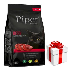 DOLINA NOTECI Piper Animals mit Rindfleisch für Katzen 3kg  + Überraschung für die Katze