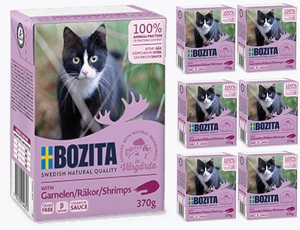 Bozita Feline Häppchen in Soße, Garnelen 6x370g