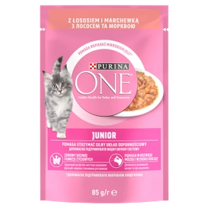 Purina One Junior mit Lachs und Karotten 85g