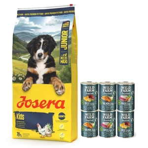 JOSERA Junior Kids 12,5kg + Wild Farm Superfood MIX 6x400g