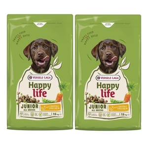 VERSELE-LAGA Happy Life Junior Huhn 2x7,5kg - Welpen- und Junghundefutter mit Geflügel