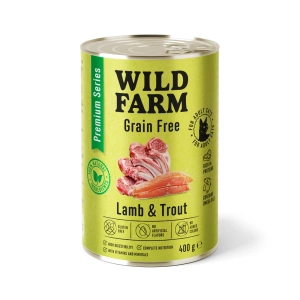 WILD FARM Premium getreidefreies Lamm und Forelle 400g - getreidefreies Katzenfutter