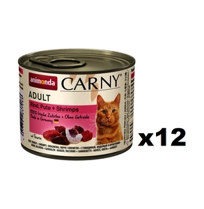 Animonda Cat Carny Adult Rind, Pute und Shrimps 12x200g