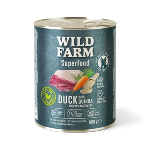 WILD FARM Superfood Duck (Ente mit Quinoa, Karotten und Kräutern) 800g getreidefreies Hundefutter