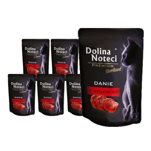 Dolina Noteci Premium Nassfutter für sterilisierte Katzen - Rindfleischgericht 10x85g