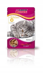 SUPER BENEK Adult Beutel mit Huhn für Katzen 100g
