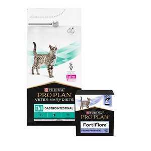 PURINA Veterinary PVD EN Gastrointestinal Cat 5kg + PURINA PVD FortiFlora 30 Beutel