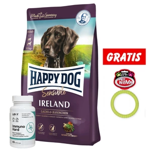 Happy Dog Supreme Irland 12,5kg & LAB-V Immuno Hard 45 Kapseln + Ring für Hunde 9,5cm GRATIS!