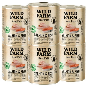 WILD FARM Pastete Lachs&Fisch 6x800g glutenfreies Hundefutter
