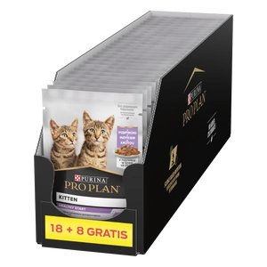 PRO PLAN Nutrisavour Kitten Food zarte Stücke mit Truthahn in Sauce 26x85g (18+8 GRATIS)