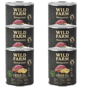 WILD FARM Monoprotein Wild Boar 6x800 g hypoallergenes Hundefutter