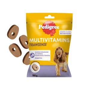 PEDIGREE Multivitamins Digestion Ergänzungsfuttermittel für ausgewachsene Hunde, Geschmacksrichtung Huhn 180 g
