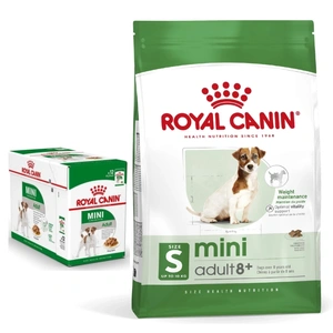 Royal Canin Mini Adult 8+ - 8kg + ROYAL CANIN Mini Adult 12x85g