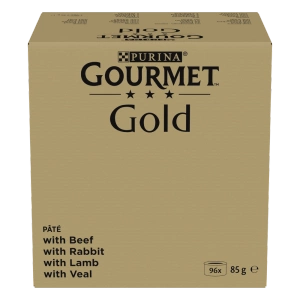 Purina Gourmet Gold Mousse mix 96x85g (Rind, Kaninchen, Lamm, Kalb)