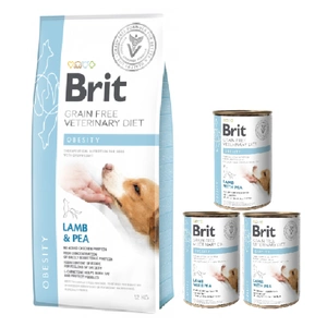 Brit GF veterinärmedizinische Diäten Hund Adipositas 12 kg + BRIT GF Veterinary Diets Dog Obesity 3x400g