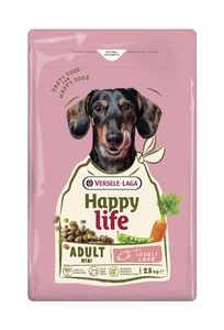 VERSELE-LAGA Happy Life Adult Mini Lamb 2.5kg - Futter für ausgewachsene, kleine Hunde mit Lammfleisch