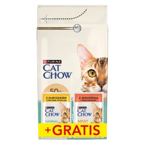 PURINA Cat Chow Hairball Huhn Reichhaltiges Futter 1,5kg + 2 Beutel GRATIS