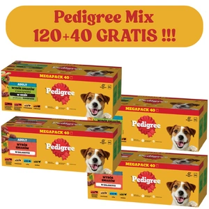 PEDIGREE Adult Beutel  - Gemischte Geschmacksrichtungen 120+40 GRATIS