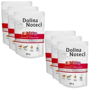 Dolina Noteci PREMIUM Junior reich an Rindfleischherzen 6x300g
