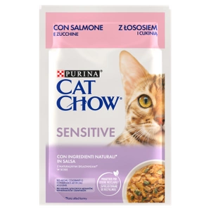 CAT CHOW Sensitive Food mit Lachs und Zucchini in Sauce 85g
