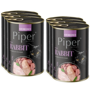 DOLINA NOTECI Piper für sterilisierte Katzen mit Kaninchen 6x400g