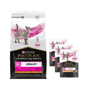 PURINA Veterinary PVD UR Urinary Cat 5kg + PURINA Veterinary 3x85g