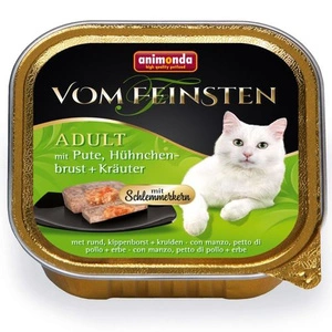 Animonda Cat Vom Feinsten Adult mit Pute, Huhnchenbrust und Krauter 100g