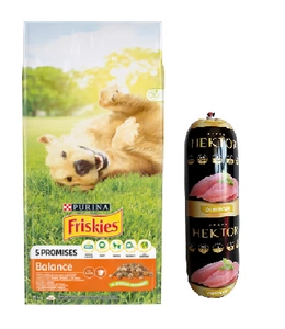 PURINA Friskies Balance 15kg + Hektor Geflügelfutter 900g GRATIS