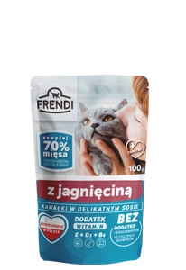 Frendi-Stücke in delikater Sauce mit Lammfleisch 100g