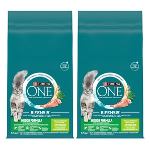Purina One Indoor Formula Truthahn & Weizen Katzenfutter für Erwachsene 2x9,75 kg