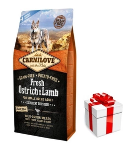 Carnilove Frisches Straußenlamm Adult 6 kg + Überraschung für den Hund