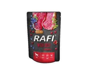 Rafi mit Rindfleisch für Hunde - Beutel 300g (schwarze Verpackung)