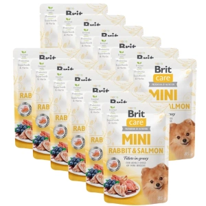Brit Care Mini Kaninchen- und Lachsfilets in Bratensoße 12x85g