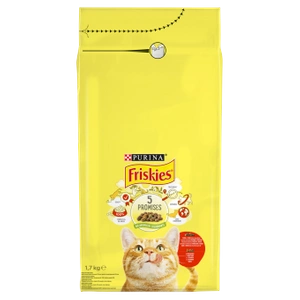PURINA Friskies Katzenfutter mit Rind- und Hühnermix mit Gemüse 1,7kg