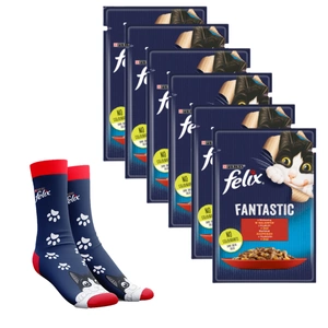 FELIX Rindsülze - Sachet 26x85g + Felix Socken GRATIS