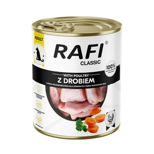 DOLINA NOTECI Nassfutter für Hunde Rafi Classic mit Geflügel 800g
