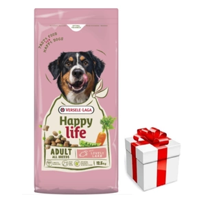 VERSELE-LAGA Happy Life Adult mit Lamm 12,5kg - Großes Hundefutter für Erwachsene mit Lamm + Überraschung für den Hund