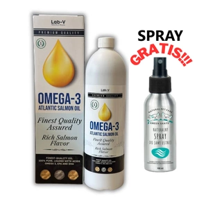 Lab-v Omega-3 100 % Hochwertiges Öl vom Atlantischen Lachs für Hunde und Katzen 1000 ml