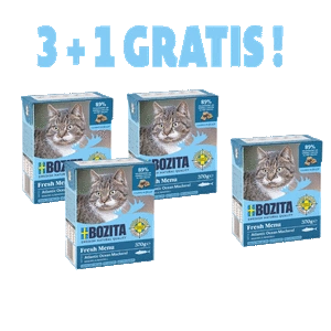 Bozita Cat Tetra Recard Makrele 3x370g + 1x370g GRATIS !!!