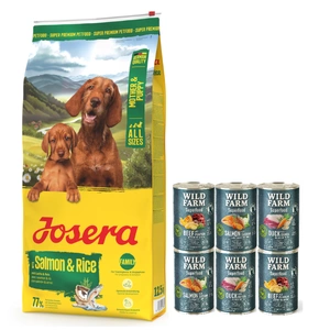 JOSERA Mutter&Welpe 12.5kg + Wild Farm Superfood MIX 6x400g