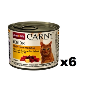 Animonda Cat Carny Senior Huhn und Kase 6x200g