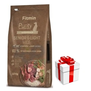 FITMIN Purity Senior Venison, Lamb& Rice Light 12kg + Überraschung für den Hund