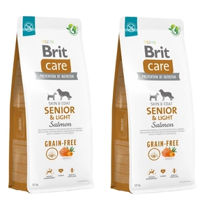 BRIT CARE Dog Grain-free Senior & Light Salmon 2x12kg