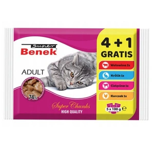 Super Benek Beutel für Katzen Adult 5x100g (4+1 GRATIS)