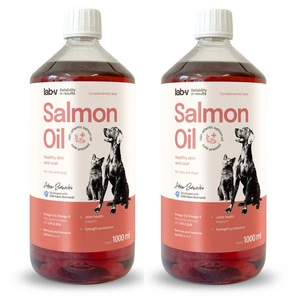 Lab-v Lachsöl – 100 % Lachsöl für Hunde und Katzen 2x1000 ml