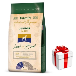 FITMIN Maxi Junior Lamb&Beef 12kg + Überraschung für den Hund