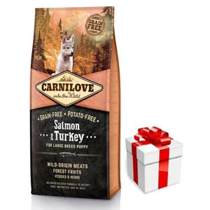 Carnilove Lachs & Pute für Welpen großer Rassen 12 kg + Überraschung für den Hund
